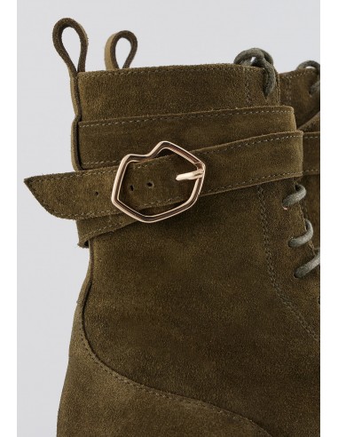 Amy-Cuir Suede Olive Green