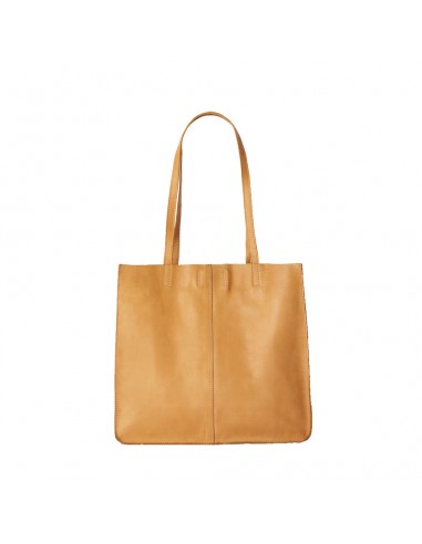 BABY UNLINED TOTE - TAN LEATHER