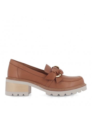 DOBBIE - BRANDY LEATHER NATURAL HEEL