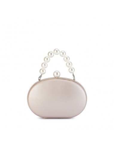 ABIGAIL PEARL HANDLE BAG - CHAMPAGNE