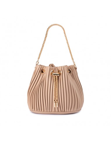 REMI PLEATED DRAWSTRING BAG - NATURAL