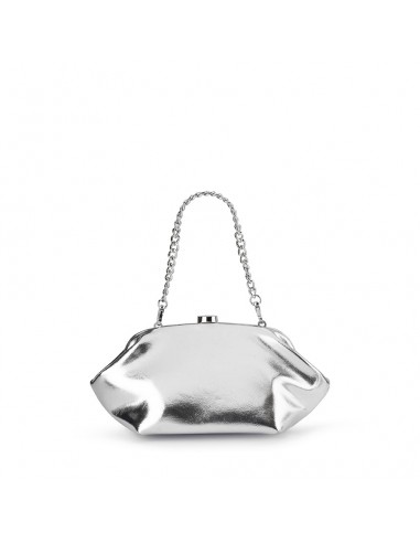 TALLY METALLIC CLUTCH - SILVER