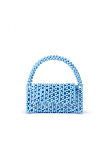 AMRITA BEAD TOP HANDLE BAG - BLUE