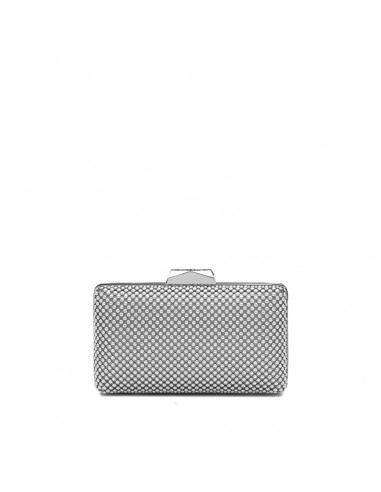 NATASHA BALL MESH CLUTCH - SILVER