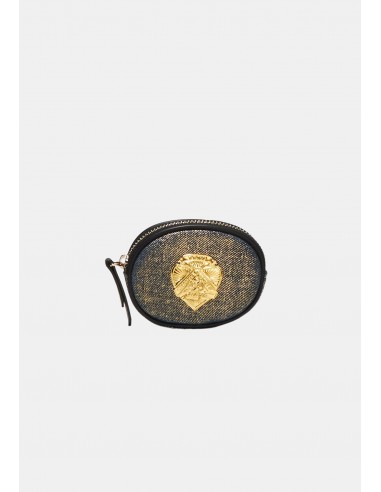 Porte Monnaie Rond-Sororite Gold Denim